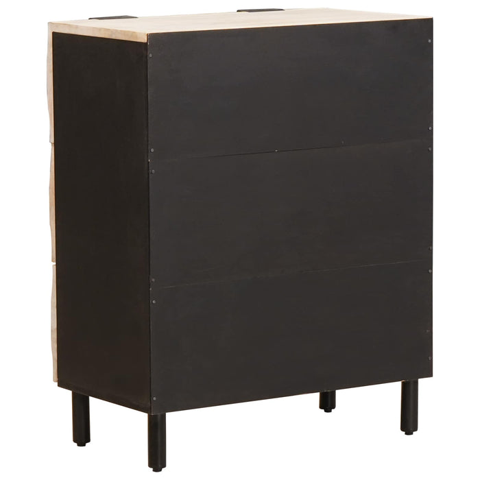 Bufet Finisaj Alb Spălat 60 x 33 x 75 cm Lemn de mango solid - WALTI WALTI