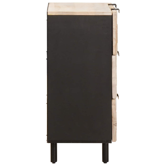 Bufet Finisaj Alb Spălat 60 x 33 x 75 cm Lemn de mango solid - WALTI WALTI