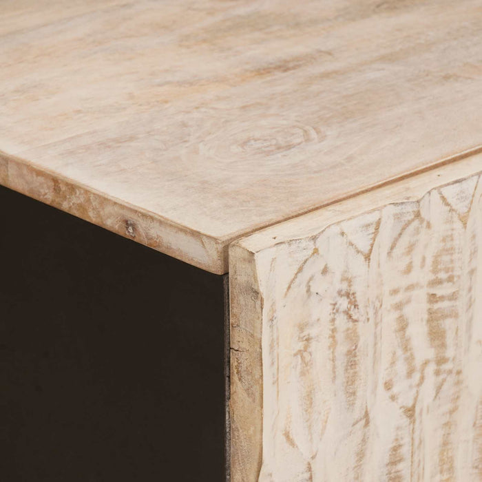 Masă de cafea Alb 80 x 50 x 40 cm Lemn de mango solid - WALTI WALTI