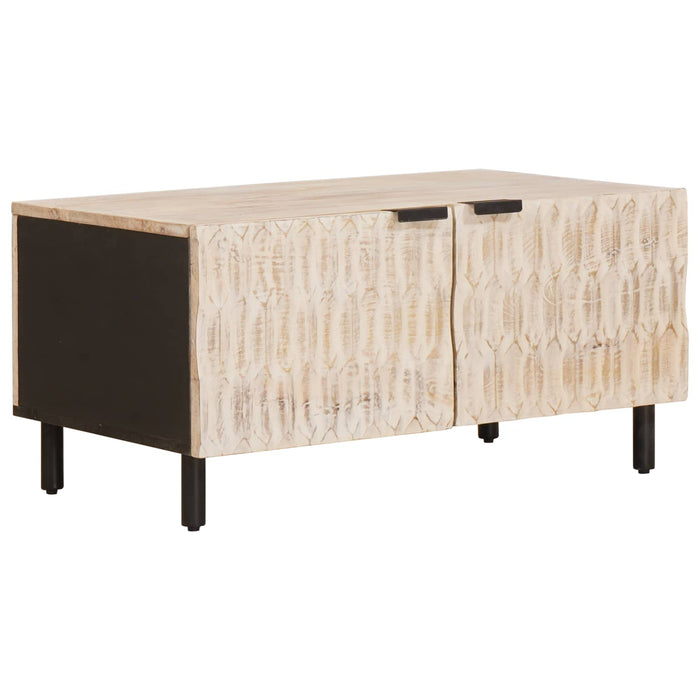Masă de cafea Alb 80 x 50 x 40 cm Lemn de mango solid - WALTI WALTI
