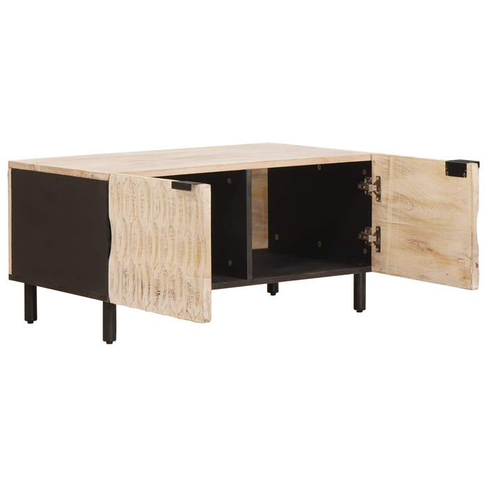 Masă de cafea Alb 80 x 50 x 40 cm Lemn de mango solid - WALTI WALTI