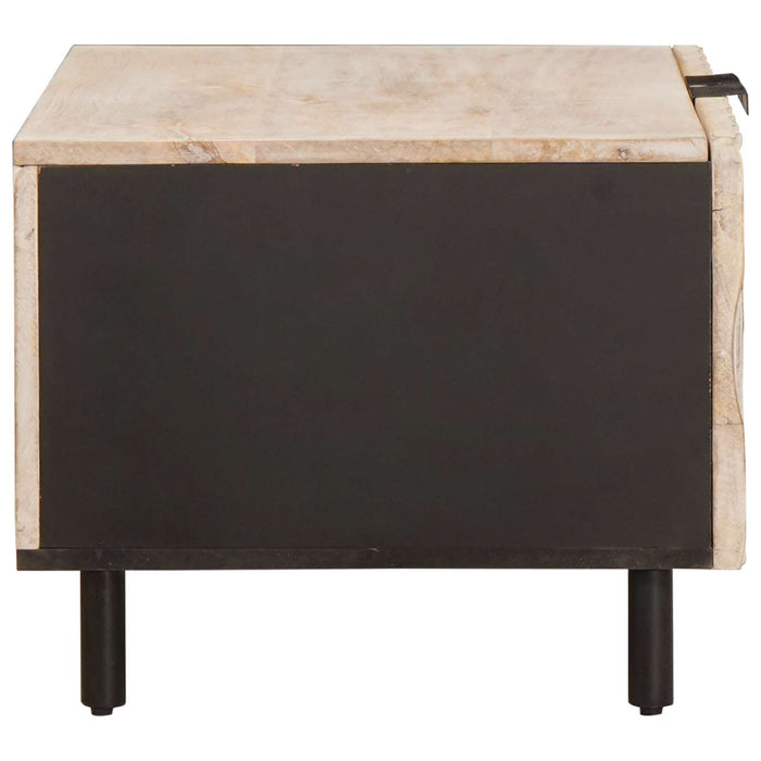 Masă de cafea Alb 80 x 50 x 40 cm Lemn de mango solid - WALTI WALTI