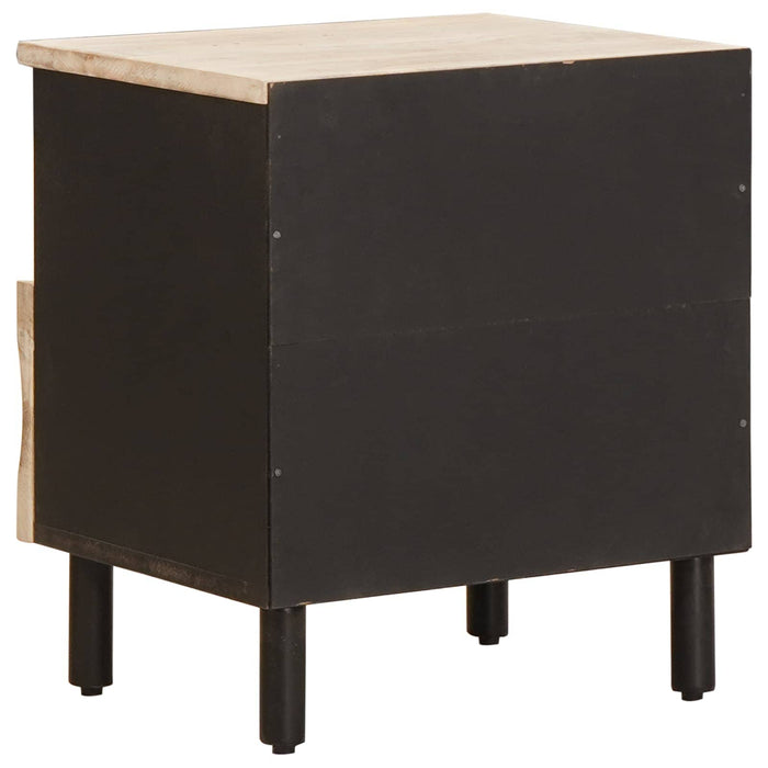 Dulap de noapte 2 pcs Alb 40 x 33 x 46 cm Lemn de mango solid - WALTI WALTI