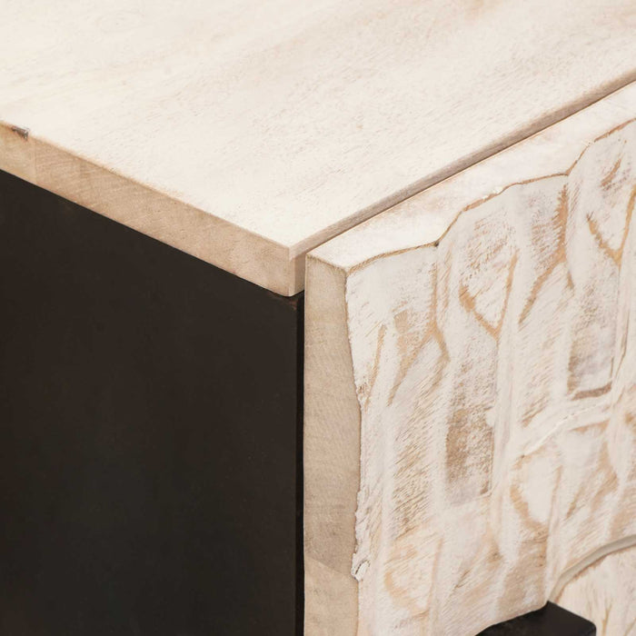 Dulap de noapte Alb 50 x 33 x 60 cm Lemn de mango solid - WALTI WALTI