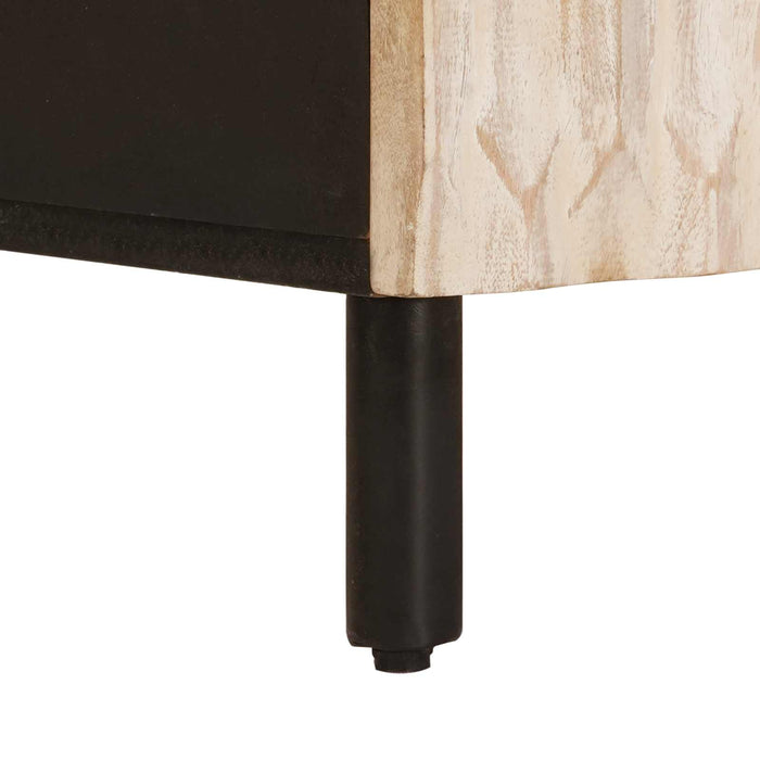Dulap de noapte Alb 50 x 33 x 60 cm Lemn de mango solid - WALTI WALTI