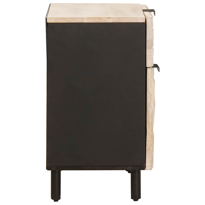 Dulap de noapte Alb 50 x 33 x 60 cm Lemn de mango solid - WALTI WALTI