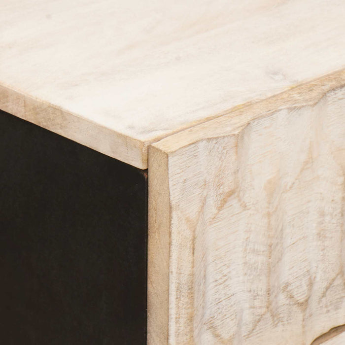 Dulap de noapte Alb 50 x 33 x 62 cm Lemn de mango solid - WALTI WALTI