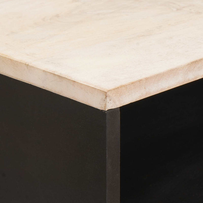 Dulap de noapte Alb 50 x 33 x 60 cm Lemn de mango solid - WALTI WALTI