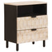 Dulap de noapte Alb 50 x 33 x 60 cm Lemn de mango solid - WALTI WALTI