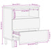 Dulap de noapte Alb 50 x 33 x 60 cm Lemn de mango solid - WALTI WALTI