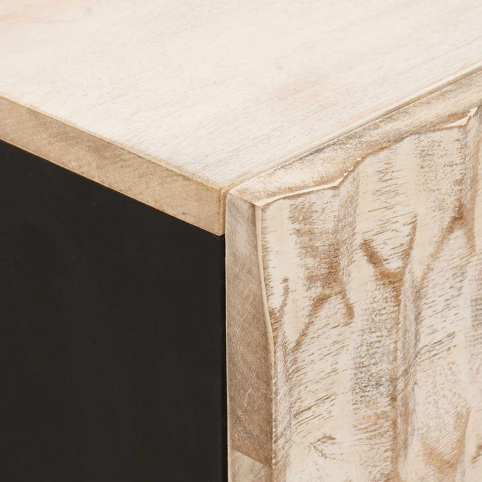 Dulap de noapte Alb 50 x 33 x 60 cm Lemn de mango solid - WALTI WALTI