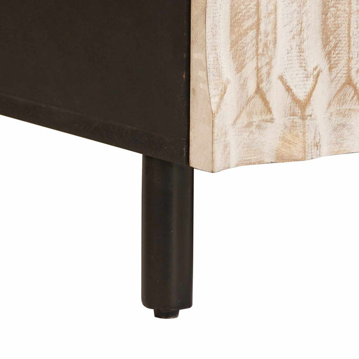 Masă de cafea Alb 100 x 54 x 40 cm Lemn de mango solid - WALTI WALTI