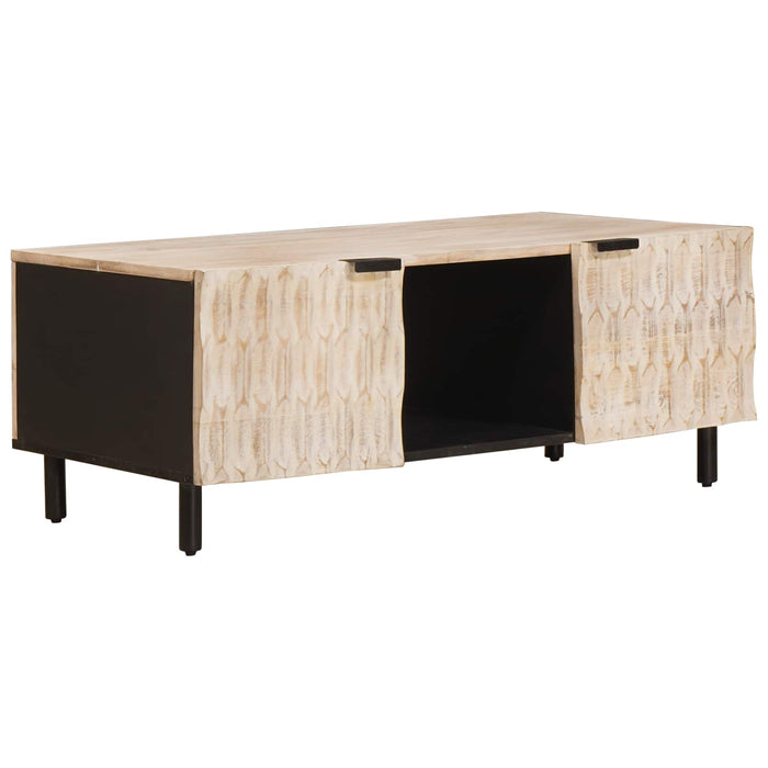 Masă de cafea Alb 100 x 54 x 40 cm Lemn de mango solid - WALTI WALTI