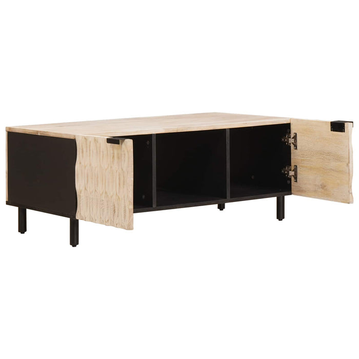 Masă de cafea Alb 100 x 54 x 40 cm Lemn de mango solid - WALTI WALTI