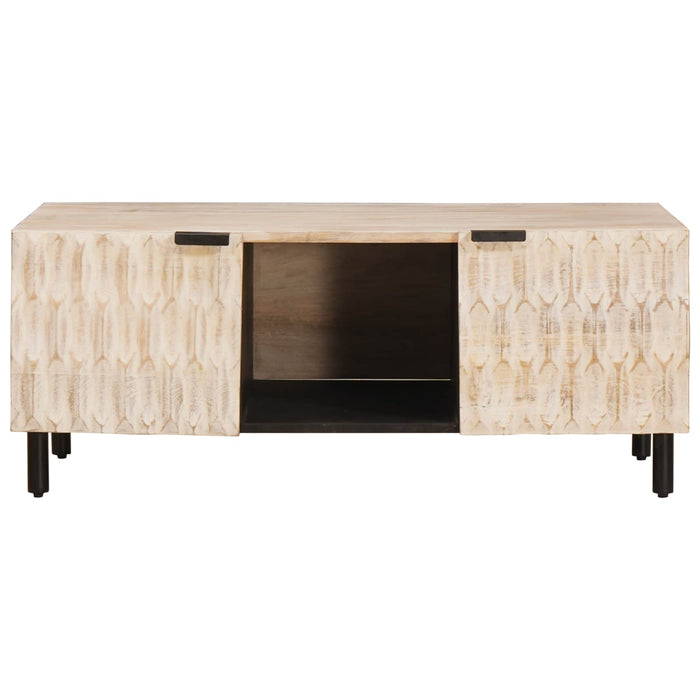 Masă de cafea Alb 100 x 54 x 40 cm Lemn de mango solid - WALTI WALTI