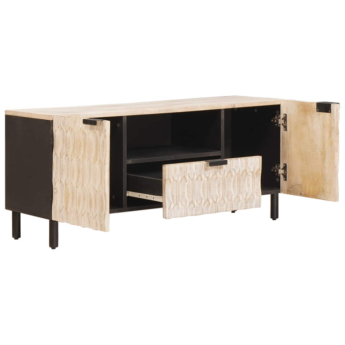 Cabinet TV cu sertar cu ușă Finisaj Alb Spălat 105 x 33 x 46 cm - WALTI WALTI