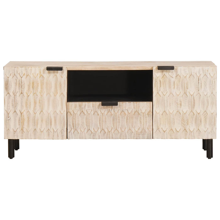 Cabinet TV cu sertar cu ușă Finisaj Alb Spălat 105 x 33 x 46 cm - WALTI WALTI