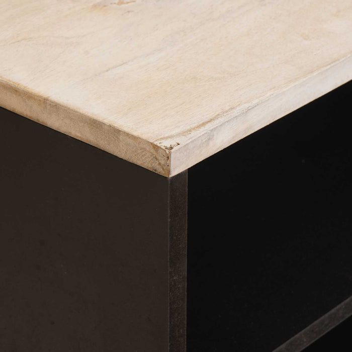 Cabinet TV cu depozitare Finisaj Alb Spălat 80 x 33 x 46 cm - WALTI WALTI