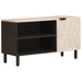 Cabinet TV cu depozitare Finisaj Alb Spălat 80 x 33 x 46 cm - WALTI WALTI