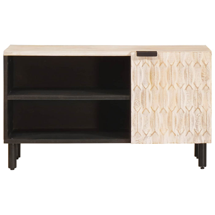 Cabinet TV cu depozitare Finisaj Alb Spălat 80 x 33 x 46 cm - WALTI WALTI