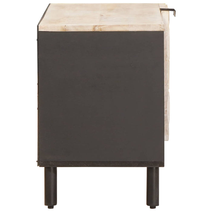 Cabinet TV cu depozitare Finisaj Alb Spălat 80 x 33 x 46 cm - WALTI WALTI