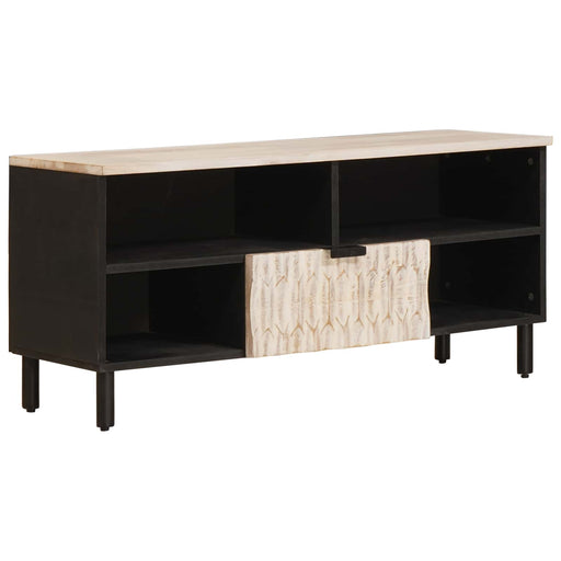 Cabinet TV cu sertar Finisaj Alb Spălat 100 x 33 x 46 cm - WALTI WALTI