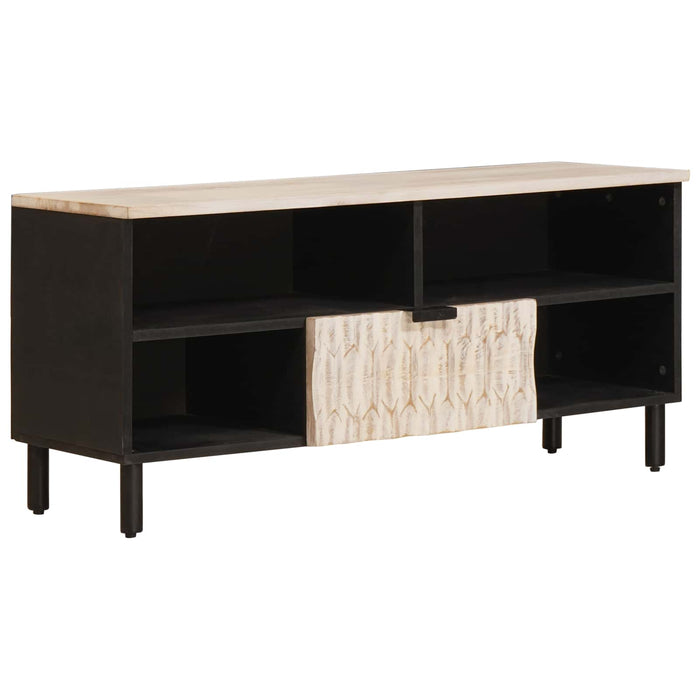Cabinet TV cu sertar Finisaj Alb Spălat 100 x 33 x 46 cm - WALTI WALTI