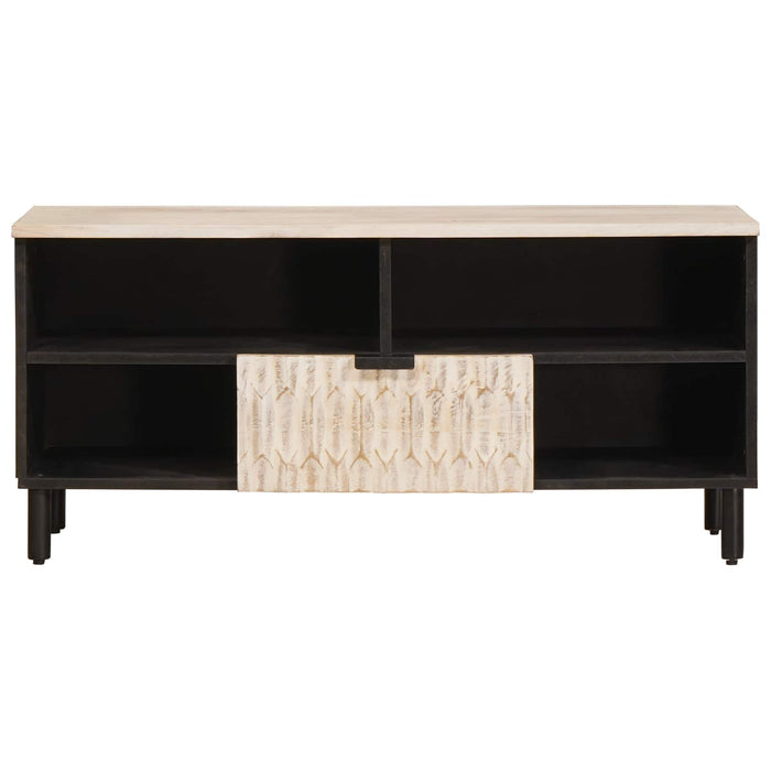Cabinet TV cu sertar Finisaj Alb Spălat 100 x 33 x 46 cm - WALTI WALTI