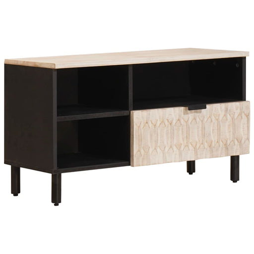 Cabinet TV cu sertar cu raft Finisaj Alb Spălat 80 x 33 x 46 cm - WALTI WALTI
