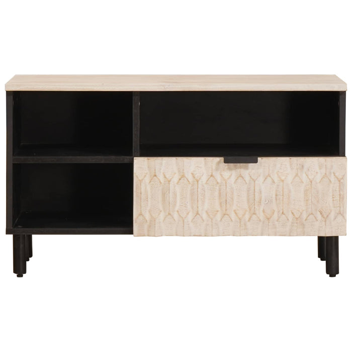 Cabinet TV cu sertar cu raft Finisaj Alb Spălat 80 x 33 x 46 cm - WALTI WALTI