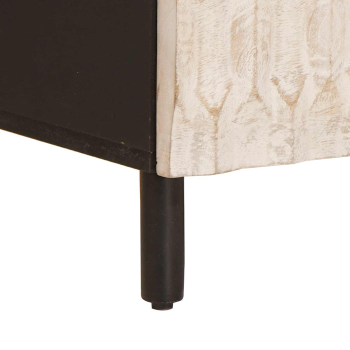 Cabinet TV cu sertar Finisaj Alb Spălat 100 x 33 x 46 cm - WALTI WALTI