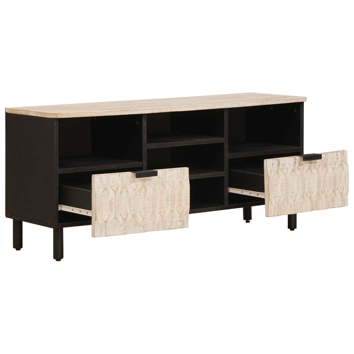 Cabinet TV cu sertar Finisaj Alb Spălat 100 x 33 x 46 cm - WALTI WALTI