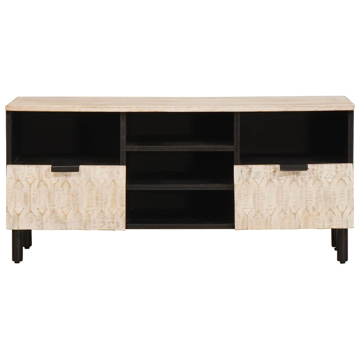 Cabinet TV cu sertar Finisaj Alb Spălat 100 x 33 x 46 cm - WALTI WALTI