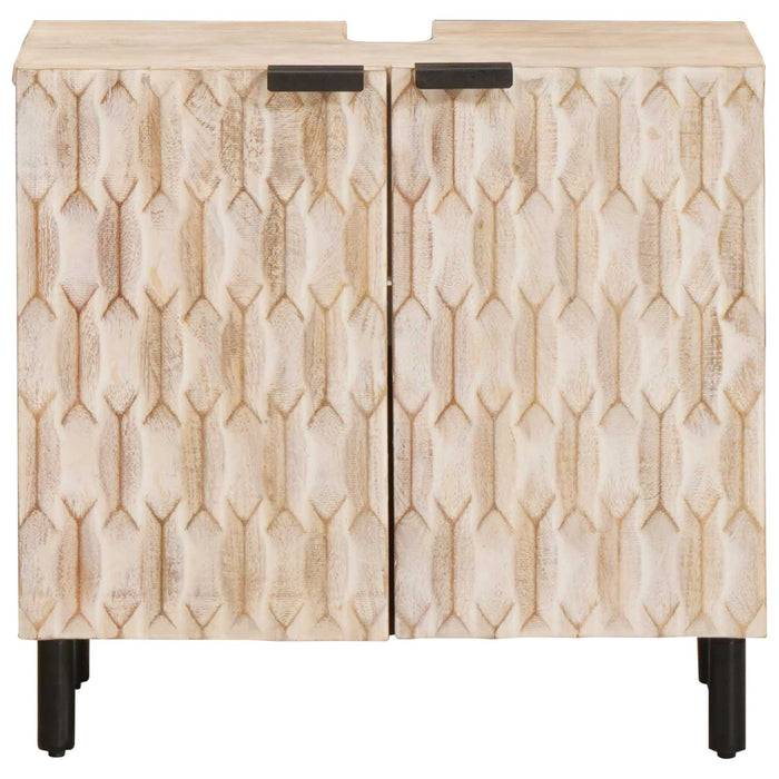 Dulap pentru Chiuveta de Baie cu raft Alb 62 x 33 x 58 cm - WALTI WALTI
