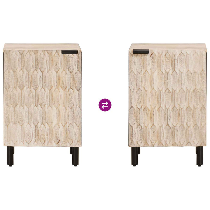 Dulap de Baie cu raft Alb 38 x 33 x 58 cm Lemn de mango solid - WALTI WALTI