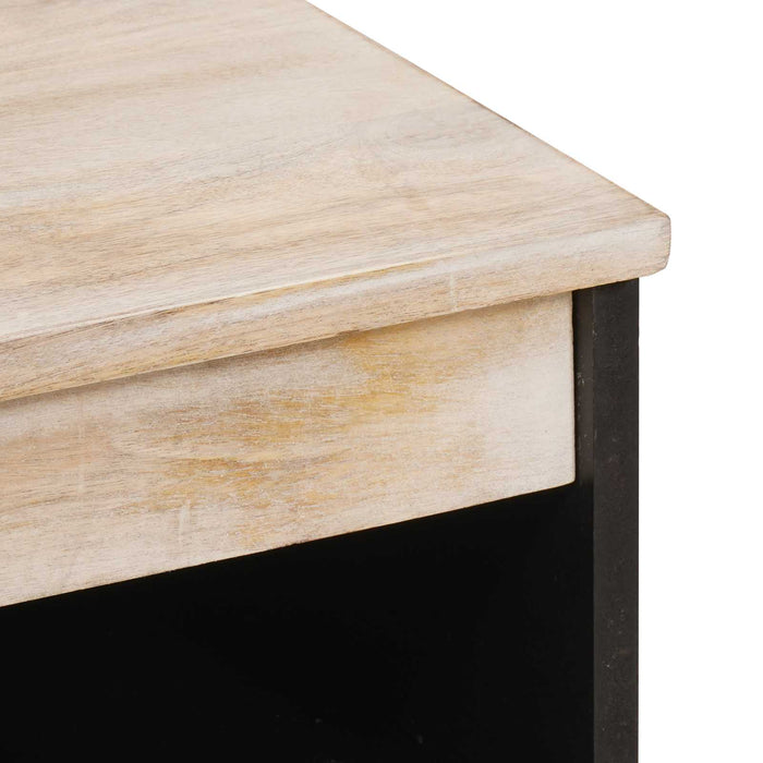 Bufet Finisaj Alb Spălat 60 x 33 x 75 cm Lemn de mango solid - WALTI WALTI