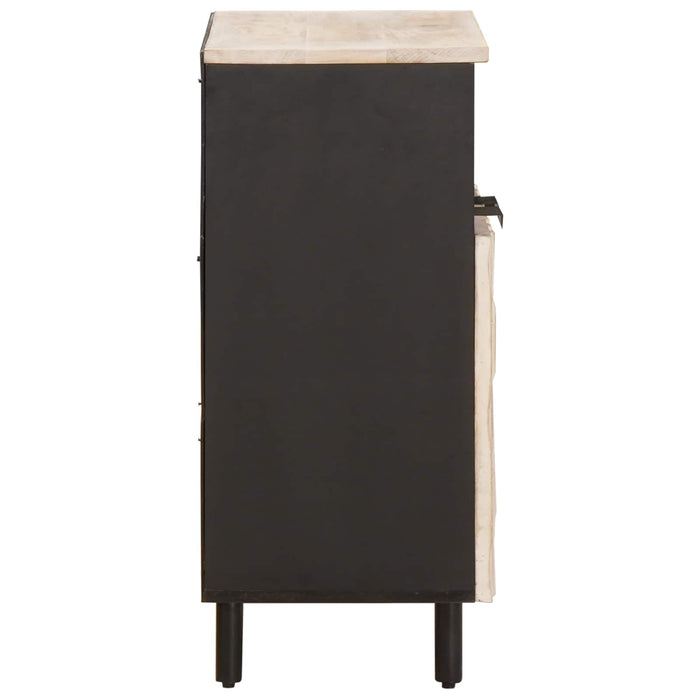 Bufet Finisaj Alb Spălat 60 x 33 x 75 cm Lemn de mango solid - WALTI WALTI