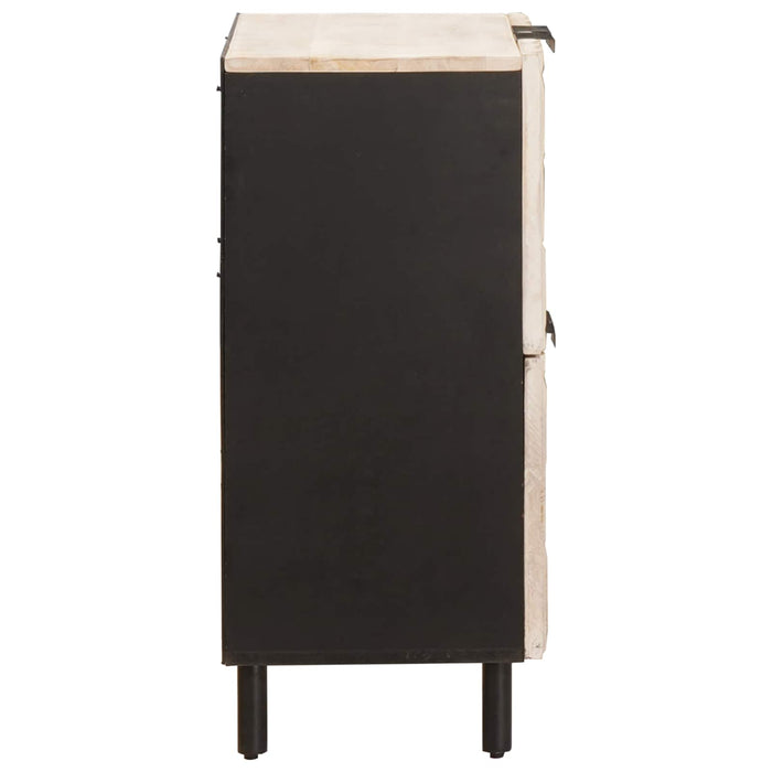 Bufet Finisaj Alb Spălat 60 x 33 x 75 cm Lemn de mango solid - WALTI WALTI