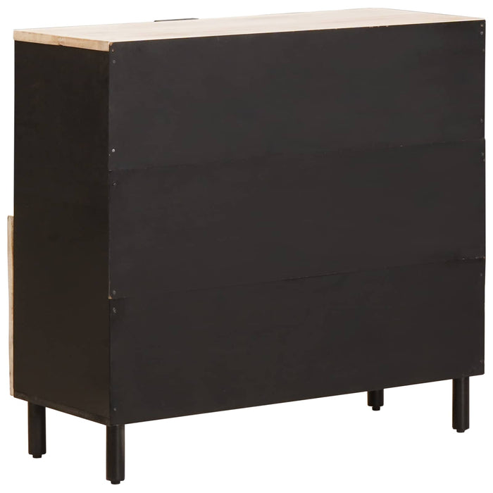 Bufet Finisaj Alb Spălat 80 x 33 x 75 cm Lemn de mango solid - WALTI WALTI