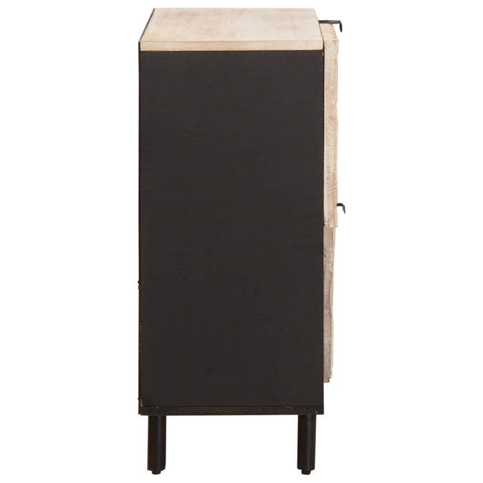 Bufet Finisaj Alb Spălat 80 x 33 x 75 cm Lemn de mango solid - WALTI WALTI