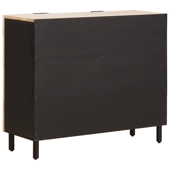 Bufet Finisaj Alb Spălat 90 x 33 x 75 cm Lemn de mango solid - WALTI WALTI