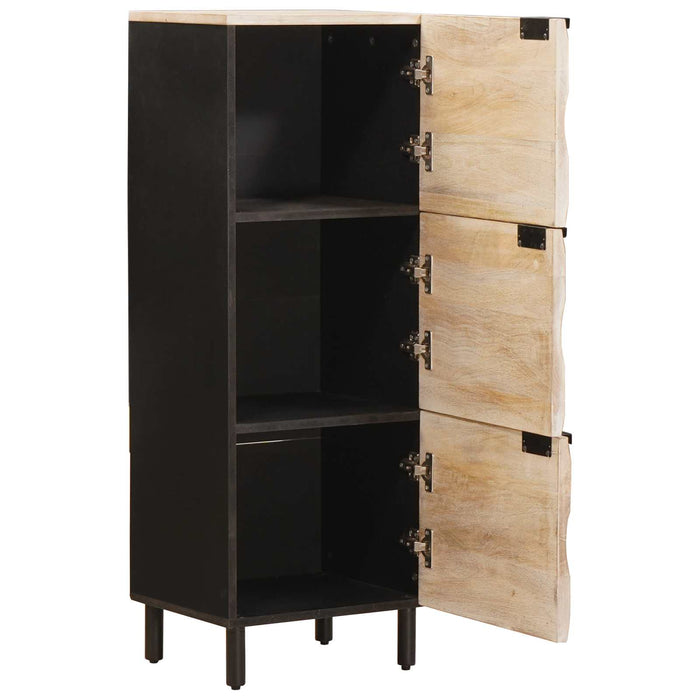 Bufet Finisaj Alb Spălat 40 x 33 x 110 cm Lemn de mango solid - WALTI WALTI