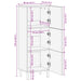 Bufet Finisaj Alb Spălat 40 x 33 x 110 cm Lemn de mango solid - WALTI WALTI