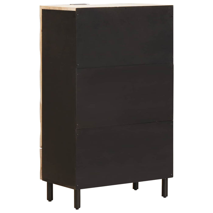 Bufet Finisaj Alb Spălat 60 x 33 x 100 cm Lemn de mango solid - WALTI WALTI