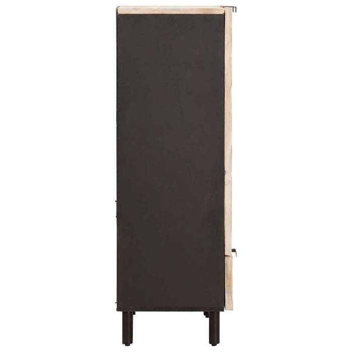 Bufet Finisaj Alb Spălat 60 x 33 x 100 cm Lemn de mango solid - WALTI WALTI