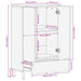 Bufet Finisaj Alb Spălat 60 x 33 x 100 cm Lemn de mango solid - WALTI WALTI