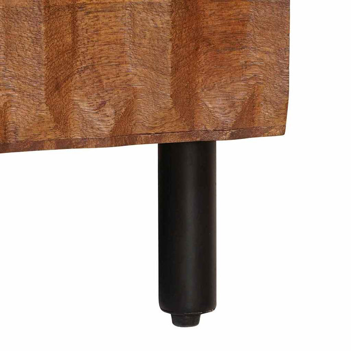 Masă de cafea Maro 80 x 50 x 40 cm Lemn de mango solid WALTI