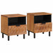 Dulap de noapte 2 pcs Maro 40 x 33 x 46 cm Lemn de mango solid - WALTI WALTI