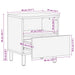 Dulap de noapte 2 pcs Maro 40 x 33 x 46 cm Lemn de mango solid - WALTI WALTI