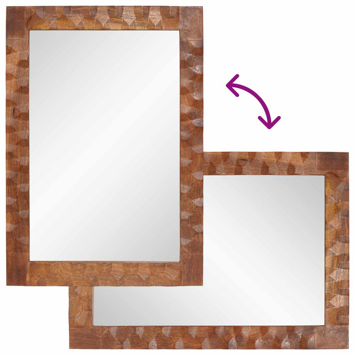 Oglindă pentru baie Finisaj Acacia Maro 50 x 70 x 2,5 cm - WALTI WALTI